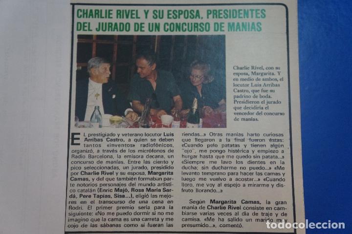 Coleccionismo de Revistas y Peri&oacute;dicos: RECORTE REPORTAJE CLIPPING DE CHARLIE RIVEL REVISTA SEMANA N&ordm; 2212 P&Aacute;G 63 L52