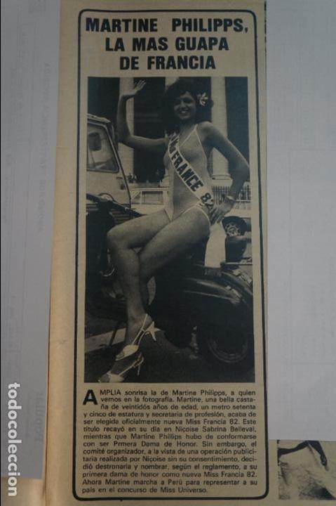 Coleccionismo de Revistas y Peri&oacute;dicos: RECORTE REPORTAJE CLIPPING DE MARTINE PHILIPPS MISS FRANCIA 82 REVISTA SEMANA N&ordm; 2214 P&Aacute;G 15 L52