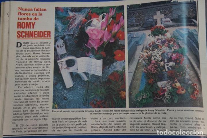Coleccionismo de Revistas y Peri&oacute;dicos: RECORTE REPORTAJE CLIPPING DE TUMBA ROMY SCHNEIDER REVISTA SEMANA N&ordm; 2214 P&Aacute;G 44 L52
