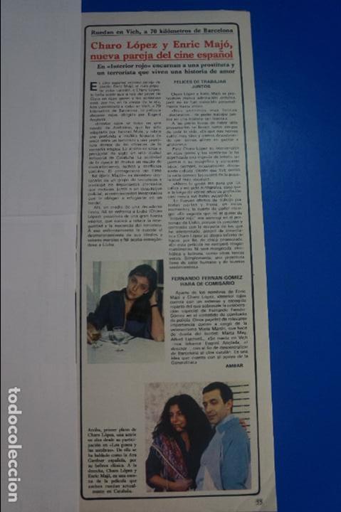 Coleccionismo de Revistas y Peri&oacute;dicos: RECORTE REPORTAJE CLIPPING DE CHARO LOPEZ Y ENRIC MAJO REVISTA SEMANA N&ordm; 2214 P&Aacute;G 55 L52