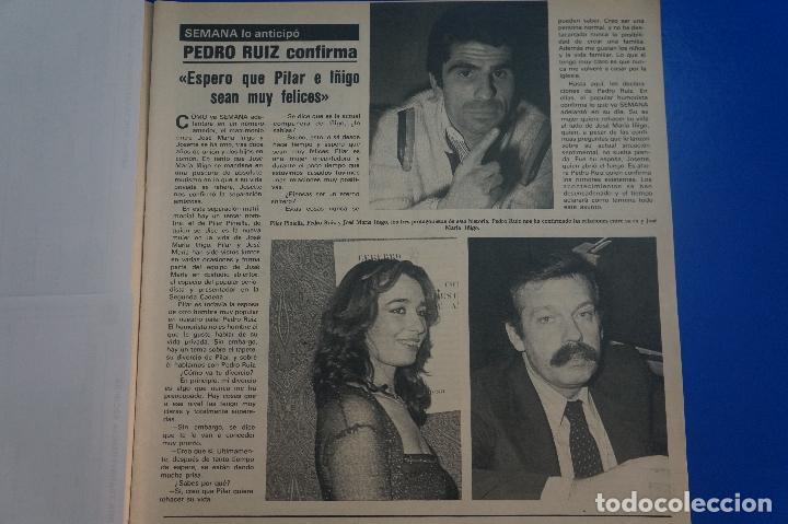 Coleccionismo de Revistas y Peri&oacute;dicos: RECORTE REPORTAJE CLIPPING DE JOSE MARIA I&Ntilde;IGO PILAR PINIELLA REVISTA SEMANA N&ordm; 2215 P&Aacute;G 11 L52