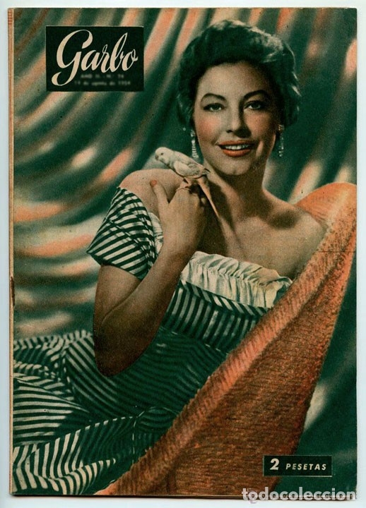 Coleccionismo de Revistas y Peri&oacute;dicos: GARBO - 1954 - AVA GARDNER, EL SHA DE PERSIA Y SORAYA