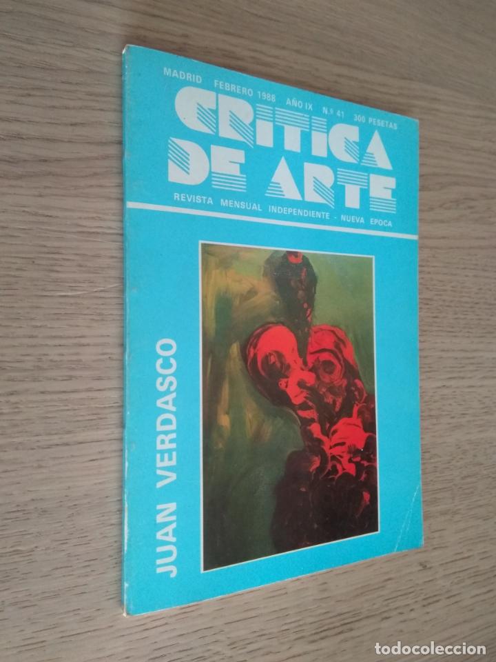 Collezionismo di Riviste e Giornali: Critica de arte / Revista mensual independiente / Nueva epoca / 1988 febrero / 41 / Juan Verdasco