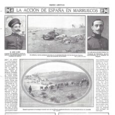 Colecionismo de Revistas e Jornais: 1913 HOJA REVISTA MARRUECOS GUERRA RIF OFICIAL HERIDOS AONZAR CEUTA CASA MORO HACH TETUÁN BLOCKHOUSE. Lote 139855934