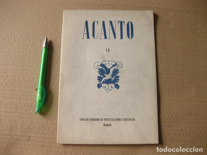 Collectionnisme de Revues et Journaux: Revista Acanto. N&ordm; 9, septiembre de 1947. CSIC.