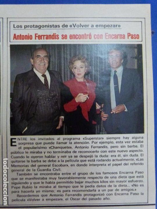 Coleccionismo de Revistas y Peri&oacute;dicos: RECORTE REPORTAJE CLIPPING DE ANTONIO FERRANDIS REVISTA SEMANA N&ordm; 2313 P&Aacute;G 81 L44