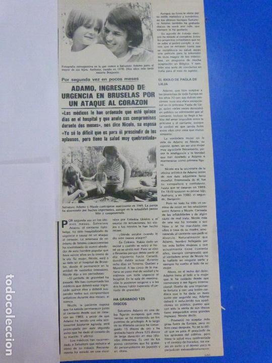 Coleccionismo de Revistas y Peri&oacute;dicos: RECORTE REPORTAJE CLIPPING DE ADAMO Y NICOLE REVISTA SEMANA N&ordm; 2313 P&Aacute;G 105 L44
