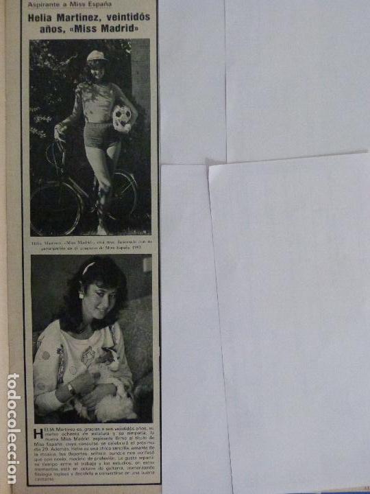 Coleccionismo de Revistas y Peri&oacute;dicos: RECORTE REPORTAJE CLIPPING DE HELIA MARTINEZ MISS MADRID 1983 REVISTA SEMANA N&ordm; 2281 P&Aacute;G 33 L65