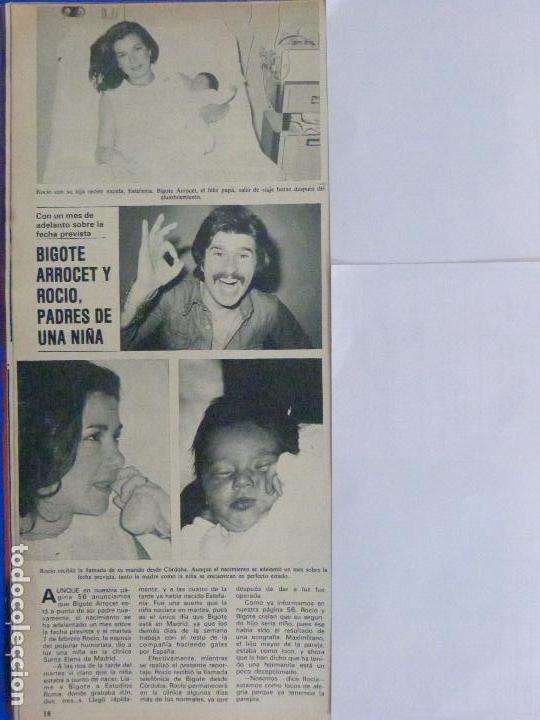 Coleccionismo de Revistas y Peri&oacute;dicos: RECORTE REPORTAJE CLIPPING DE BIGOTE ARROCET Y ROCIO REVISTA SEMANA N&ordm; 2297 P&Aacute;G 18 L65