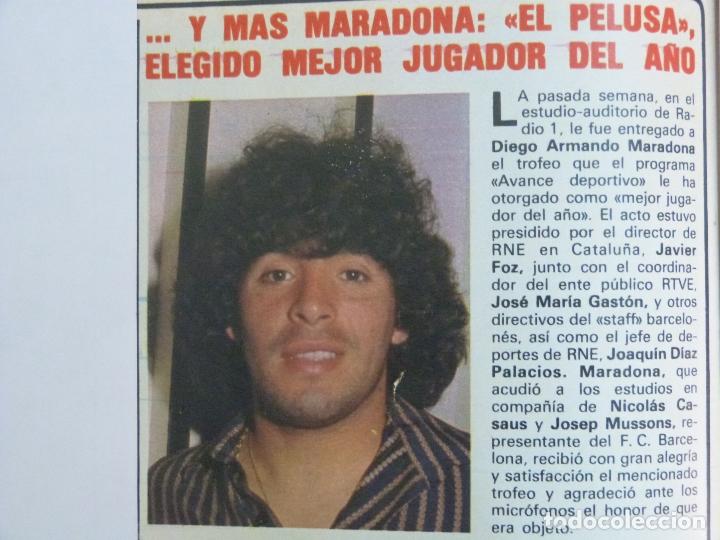 Coleccionismo de Revistas y Peri&oacute;dicos: RECORTE REPORTAJE CLIPPING DE MARADONA JUGADOR DEL A&Ntilde;O REVISTA SEMANA N&ordm; 2297 P&Aacute;G 46 L65