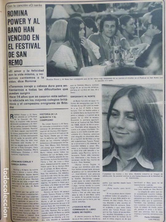 Coleccionismo de Revistas y Peri&oacute;dicos: RECORTE REPORTAJE CLIPPING DE ROMINA POWER Y AL BANO REVISTA SEMANA N&ordm; 2297 P&Aacute;G 75 L65