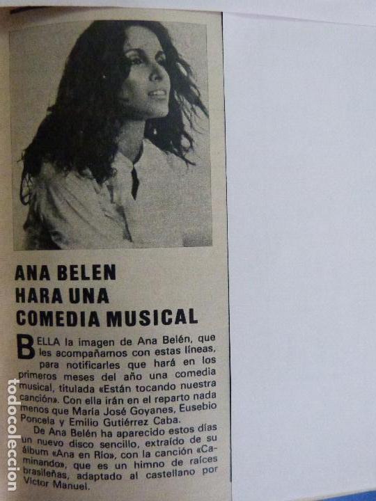 Coleccionismo de Revistas y Peri&oacute;dicos: RECORTE REPORTAJE CLIPPING DE ANA BELEN REVISTA SEMANA N&ordm; 2237 P&Aacute;G 93 L48
