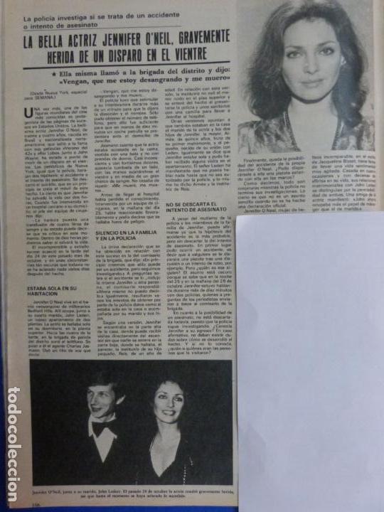 Coleccionismo de Revistas y Peri&oacute;dicos: RECORTE REPORTAJE CLIPPING DE JENNIFER O'NEIL HERIDA DE BALA REVISTA SEMANA N&ordm; 2230 P&Aacute;G 106 L48