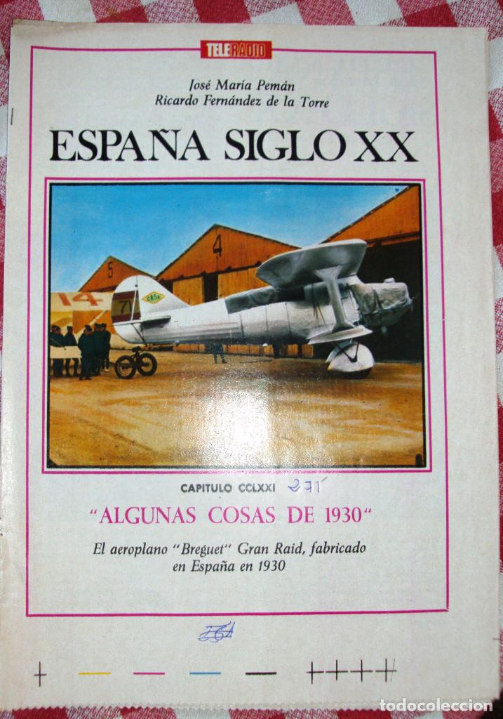 Coleccionismo de Revistas y Peri&oacute;dicos: Fasciculo numero 271 serie Espa&ntilde;a Siglo XX de Jose Maria  Peman Breguet Gran Raid 1930