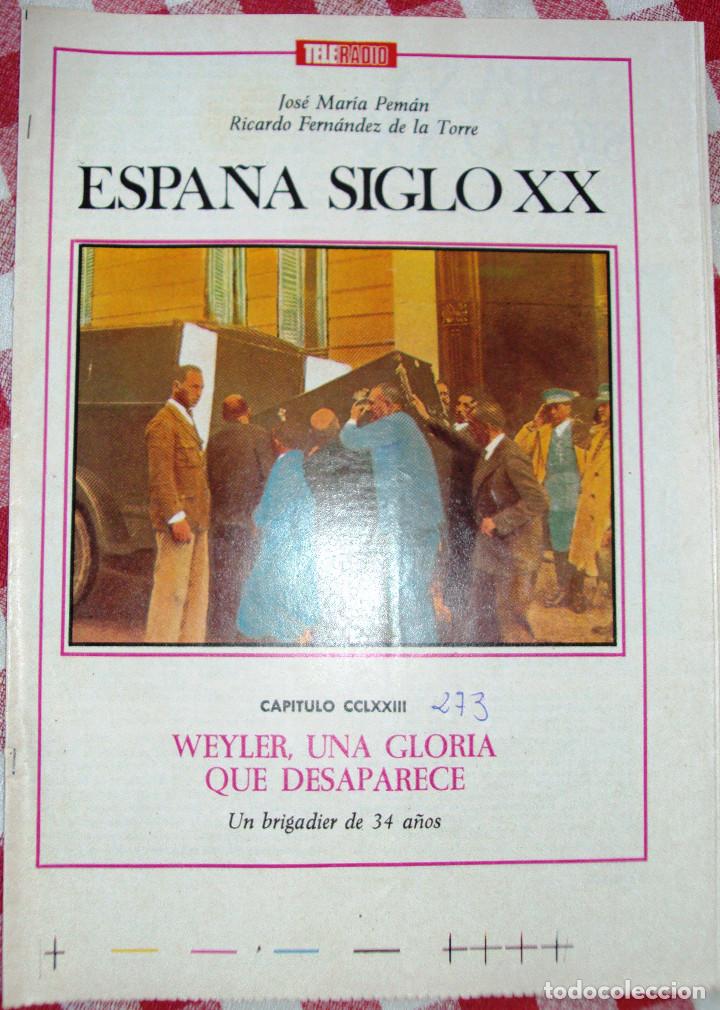 Colecionismo de Revistas e Jornais: Fasciculo numero 273  serie Espa&ntilde;a Siglo XX de Jose Maria  Peman Weyler
