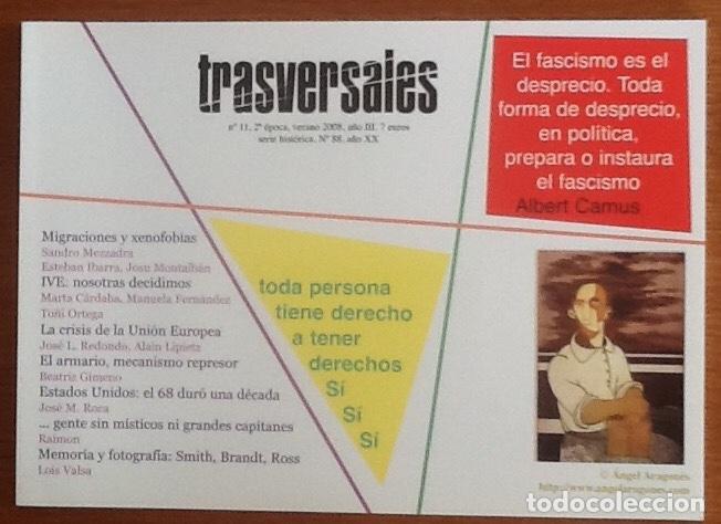 Collezionismo di Riviste e Giornali: Trasversales numero 11, 2008. Migraciones y xenofobias, el 68 de Estados Unidos...