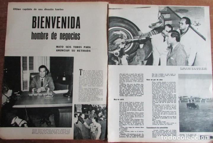 Coleccionismo de Revistas y Peri&oacute;dicos: RECORTE REVISTA SEMANA N&ordm; 1355 1966 ANTONIO BIENVENIDA. 4 PGS