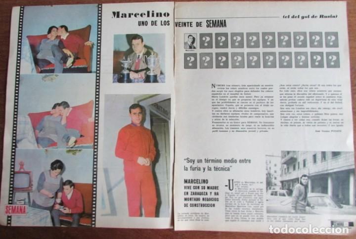 Coleccionismo de Revistas y Peri&oacute;dicos: RECORTE REVISTA SEMANA N&ordm; 1355 1966 MARCELINO MARTINEZ CAO. FUTBOL, SELECCION ESPA&Ntilde;OLA. 3 PGS