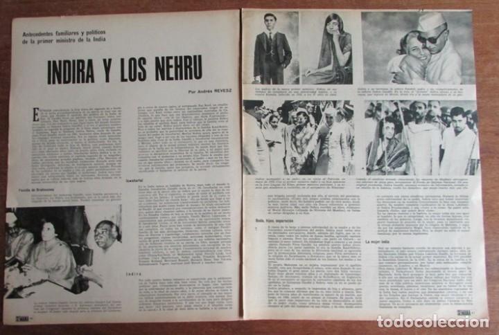 Coleccionismo de Revistas y Peri&oacute;dicos: RECORTE REVISTA SEMANA N&ordm; 1355 1966 INDIRA GANDHI Y LOS NEHRU.