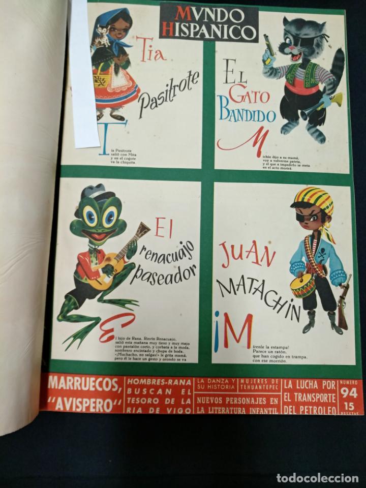 Collectionnisme de Revues et Journaux: MUNDO HISPANICO - A&Ntilde;O 1956 EN UN TOMO ENCUADERNADO - 12 REVISTAS - N&ordm; 94 AL N&ordm; 105 -