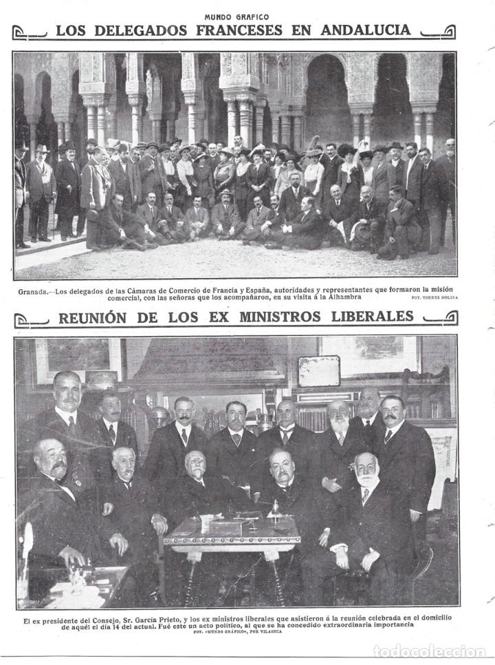 Coleccionismo de Revistas y Peri&oacute;dicos: 1913 HOJA REVISTA GRANADA ALHAMBRA DELEGADOS C&Aacute;MARAS DE COMERCIO DE FRANCIA Y ESPA&Ntilde;A