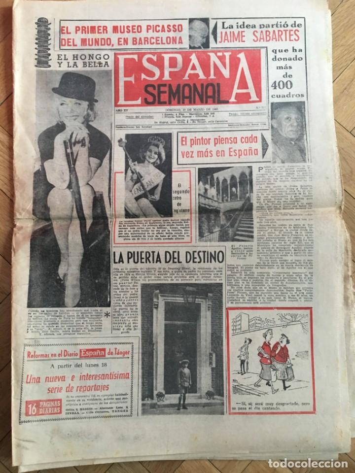 Sammeln von Zeitschriften und Zeitungen: ESPA&Ntilde;A SEMANAL (17-3-1963) MUSEO PICASSO JAIME SABARTES LA CALETA SAN SEBASTIAN PLAYA SABLON HARDY