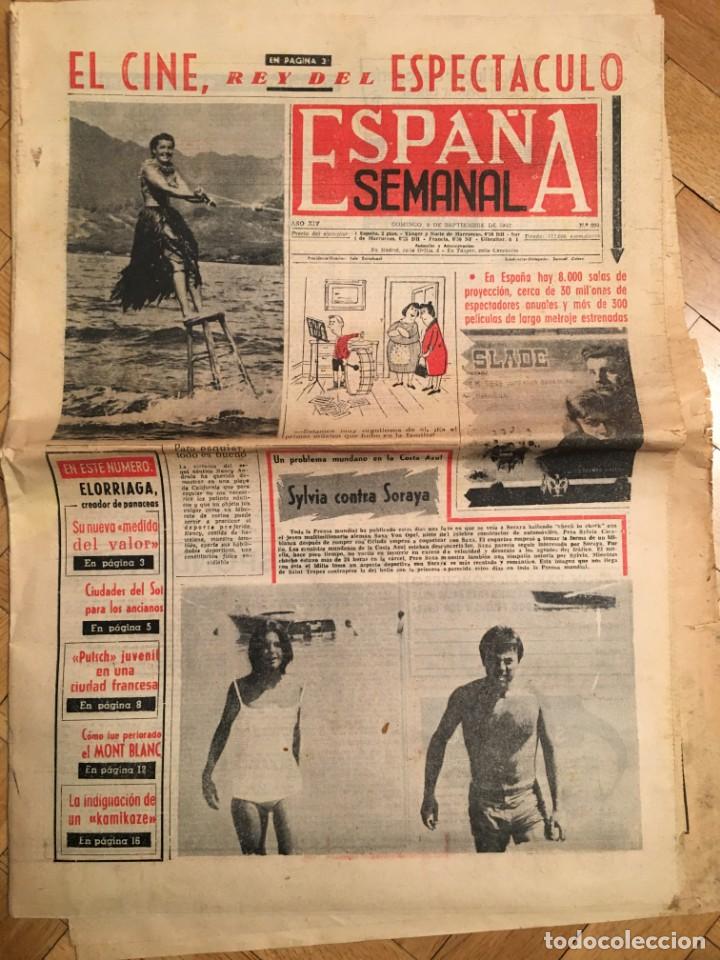 Collection Magazines and Newspapers: ESPA&Ntilde;A SEMANAL (9-9-1962) ELORRIAGA MONT BLANC CINE