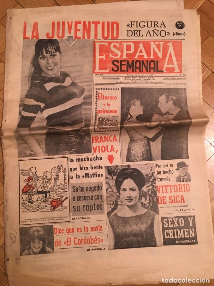 Sammeln von Zeitschriften und Zeitungen: ESPA&Ntilde;A SEMANAL (29-1-1967) FRANCA VIOLA VITTORIO DE SICA EDDIE BARCLAY