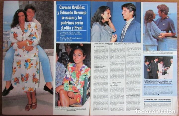 Coleccionismo de Revistas y Peri&oacute;dicos: RECORTE REVISTA SEMANA N&ordm; 2921 1996 CARMEN ORDO&Ntilde;EZ Y EDUARDO BERMEJO