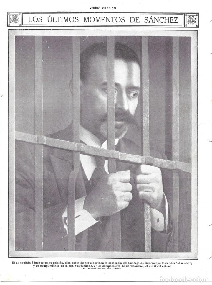 Collection Magazines and Newspapers: 1913 HOJA REVISTA MADRID CARCEL DE CARABANCHEL EX CAPIT&Aacute;N S&Aacute;NCHEZ EN PRISI&Oacute;N ANTES DE EJECUCI&Oacute;N