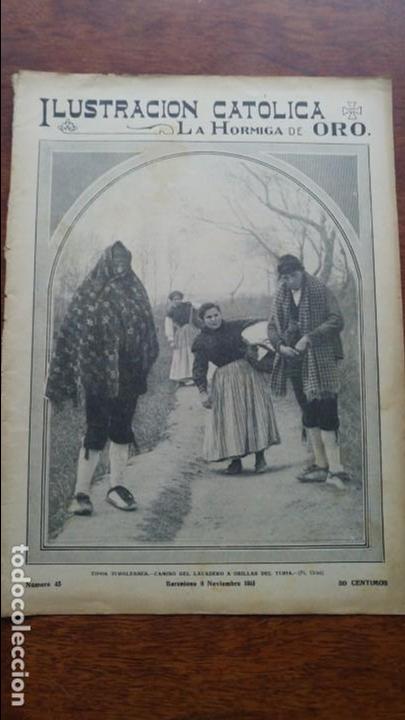 Collection Magazines and Newspapers: TIPOS TUROLENSES TERUEL CAMINO DEL LAVADERO A ORILLAS DEL TURIA .HOJA PORTADA A&Ntilde;O 1913