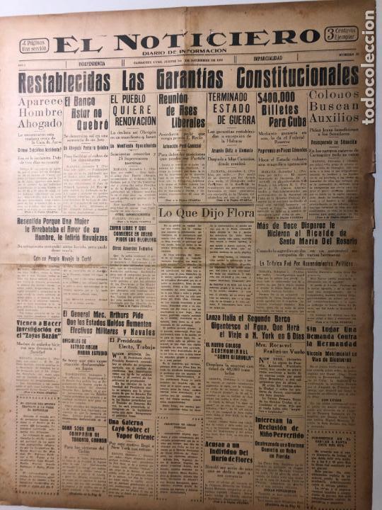 Sammeln von Zeitschriften und Zeitungen: CUBA. PERI&Oacute;DICO EL NOTICIERO. INDEPENDENCIA. IMPARCIALIDAD. A&Ntilde;O I. 1 DE DICIEMBRE 1932 N&Uacute;MERO 60