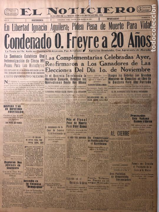 Collezionismo di Riviste e Giornali: CUBA. PERI&Oacute;DICO EL NOTICIERO. INDEPENDENCIA. IMPARCIALIDAD. A&Ntilde;O II. 16 DE MARZO 1933 N&Uacute;MERO 75