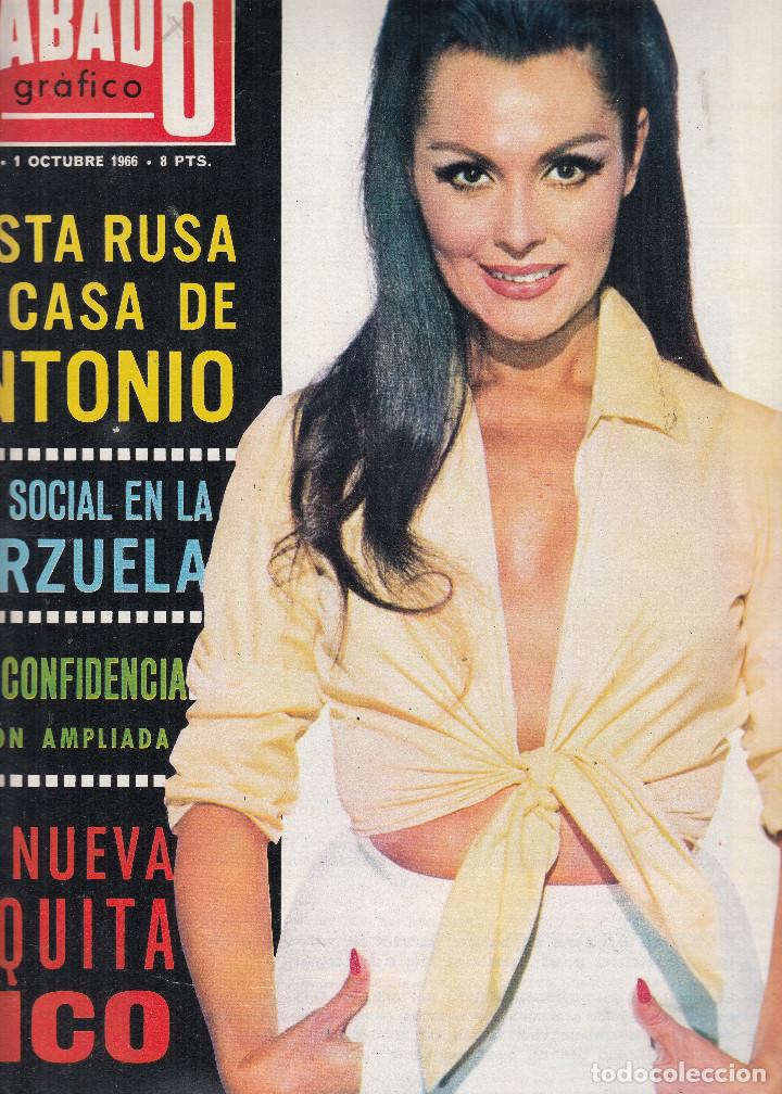 Coleccionismo de revistas y peri&oacute;dicos: REVISTA SABADO GRAFICO N&ordm; 522 A&Ntilde;O 1966. PAQUITA RICO. GALA SOCIAL EN LA ZARZUELA.