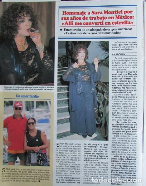 Coleccionismo de Revistas y Peri&oacute;dicos: RECORTE REVISTA SEMANA 3018 1997 SARA MONTIEL.