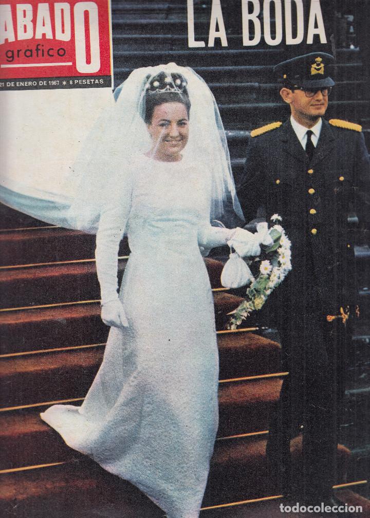 Coleccionismo de Revistas y Peri&oacute;dicos: REVISTA SABADO GRAFICO N&ordm; 538 A&Ntilde;O 1967. BODA DE MARGARITA DE HOLANDA Y VAN VOLLENHOVEN.