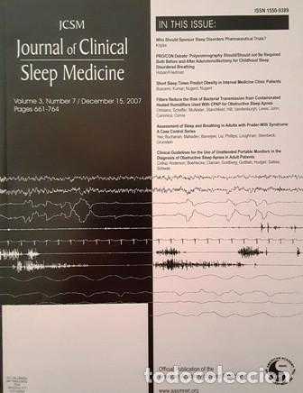 Coleccionismo de revistas y peri&oacute;dicos: REVISTA MEDICA -  JOURNAL OF CLINICAL  SLEEP MEDICINE - N&ordm; 7 - DICIEMBRE 2007 - VOLUMEN 3 -