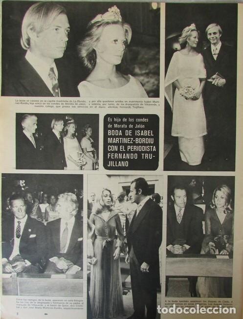 Coleccionismo de Revistas y Peri&oacute;dicos: RECORTE REVISTA SEMANA N&ordm; 1748 1973 BODA ISAEL MARTINEZ-BORDIU Y FERNANDO TRUJILLANO,