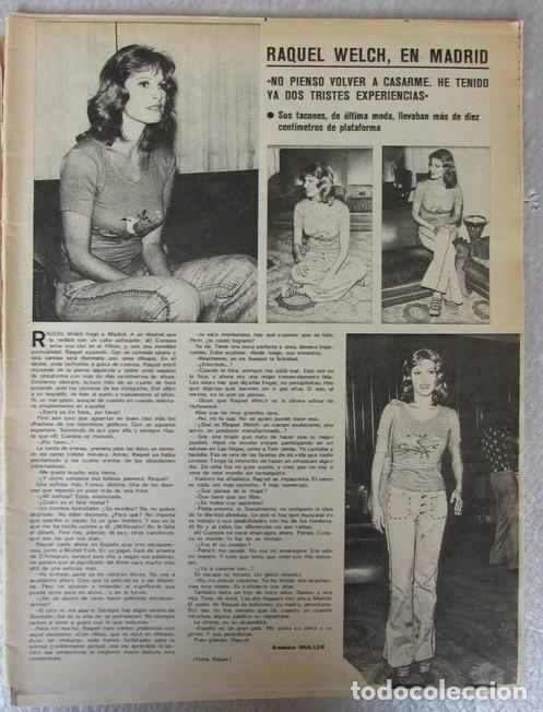 Coleccionismo de Revistas y Peri&oacute;dicos: RECORTE REVISTA SEMANA N&ordm; 1748 1973 RAUQEL WELCH EN MADRID