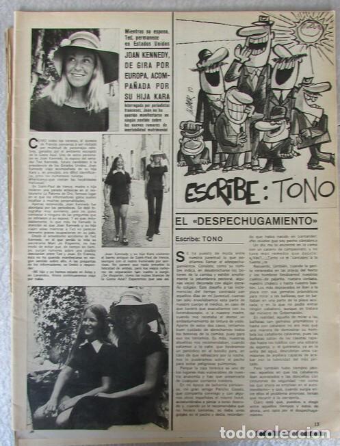 Coleccionismo de Revistas y Peri&oacute;dicos: RECORTE REVISTA SEMANA N&ordm; 1748 1973 SYDNE ROME, EMILIO LARI, JOAN KENNEDY