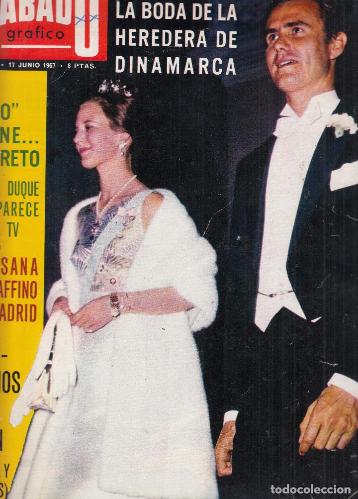 Coleccionismo de Revistas y Peri&oacute;dicos: REVISTA SABADO GRAFICO N&ordm; 559 A&Ntilde;O 1967. ROSSANA SCHIAFFINO. BODA HEREDERA DE DINAMARCA.