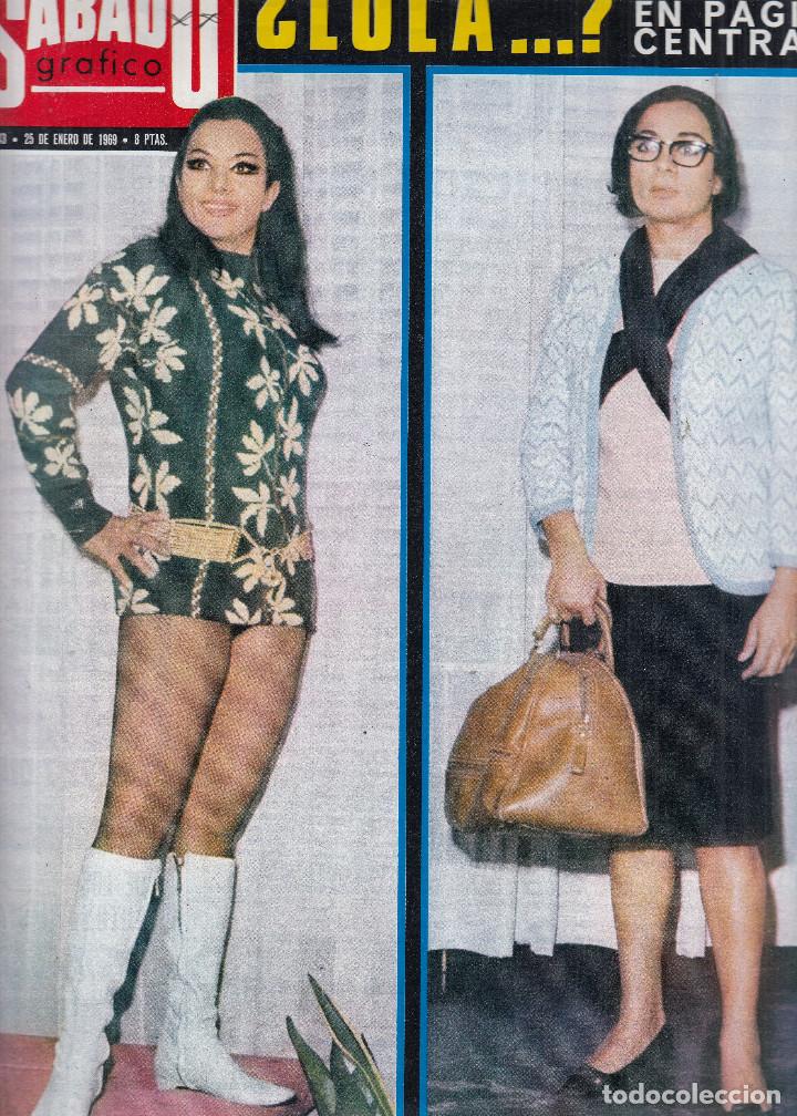 Coleccionismo de revistas y peri&oacute;dicos: REVISTA SABADO GRAFICO N&ordm; 643 A&Ntilde;O 1969. LOLA FLORES.