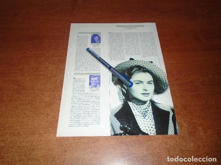 Coleccionismo de revistas y peri&oacute;dicos: ART&Iacute;CULO PRENSA A&Ntilde;OS 80: INGRID BERGMAN