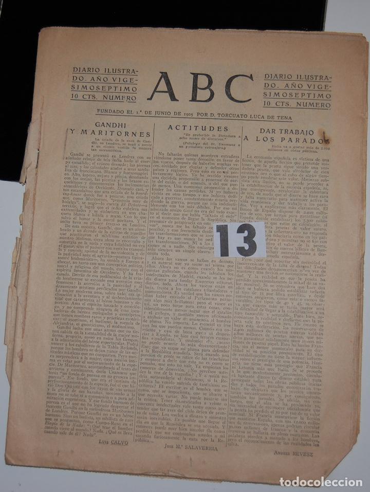 Coleccionismo de Revistas y Peri&oacute;dicos: PERIOCICO ABC 15 SEPTIEMBRE 1931