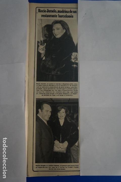 Coleccionismo de Revistas y Peri&oacute;dicos: RECORTE REPORTAJE CLIPPING DE ROCIO JURADO REVISTA SEMANA N&ordm; 2394 P&Aacute;G 19