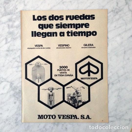 Coleccionismo de Revistas y Peri&oacute;dicos: RECORTE - PUBLICIDAD - MOTO VESPA - 1974