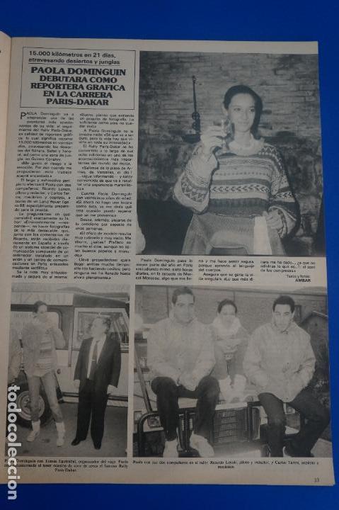 Coleccionismo de Revistas y Peri&oacute;dicos: RECORTE REPORTAJE CLIPPING DE PAOLA DOMINGUIN PARIS DAKAR REVISTA SEMANA N&ordm; 2395 P&Aacute;G 33