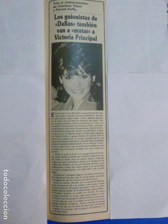 Coleccionismo de Revistas y Peri&oacute;dicos: RECORTE REPORTAJE CLIPPING DE VICTORIA PRINCIPAL DALLAS REVISTA SEMANA N&ordm; 2406 P&Aacute;G 101 L50