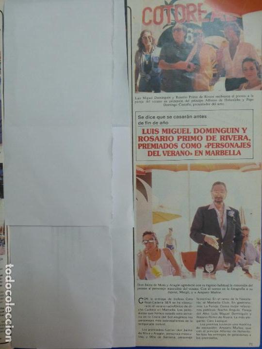 Coleccionismo de Revistas y Peri&oacute;dicos: RECORTE REPORTAJE CLIPPING DE LUIS MIGUEL DOMINGUIN ROSARIO PRIMO RIVERA SEMANA N&ordm; 2430 P&Aacute;G 71 L63
