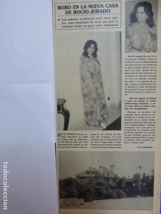 Coleccionismo de Revistas y Peri&oacute;dicos: RECORTE REPORTAJE CLIPPING DE ROCIO JURADO ROBO REVISTA SEMANA N&ordm; 2431 P&Aacute;G 19 L63